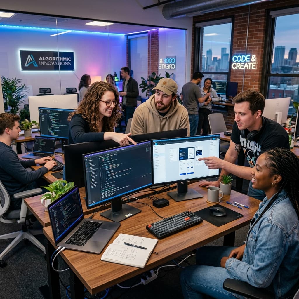PrimeSoul agency team developers working on web app